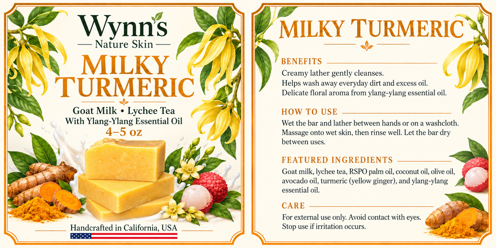 Milky Turmeric scented with essential oil ylang ylang